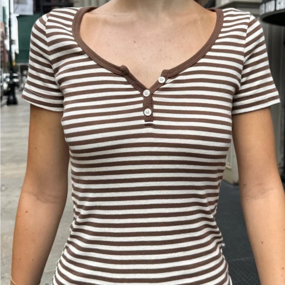 Brandy Melville Zelly Long Stripe Top